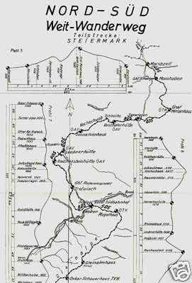 Prospekt, Nord-Süd Weit-Wanderweg, Teilstecken Steiermark u. Niederösterr., 1976