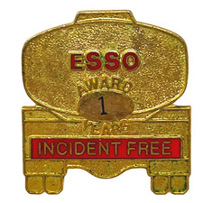 Esso Incident Free Award 1 Year Gas & Oil Lapel Pin