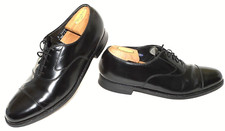 VINTAGE Florsheim Men's Black LEATHER Cap Toe Oxford size NARROW 12 B~USA Made
