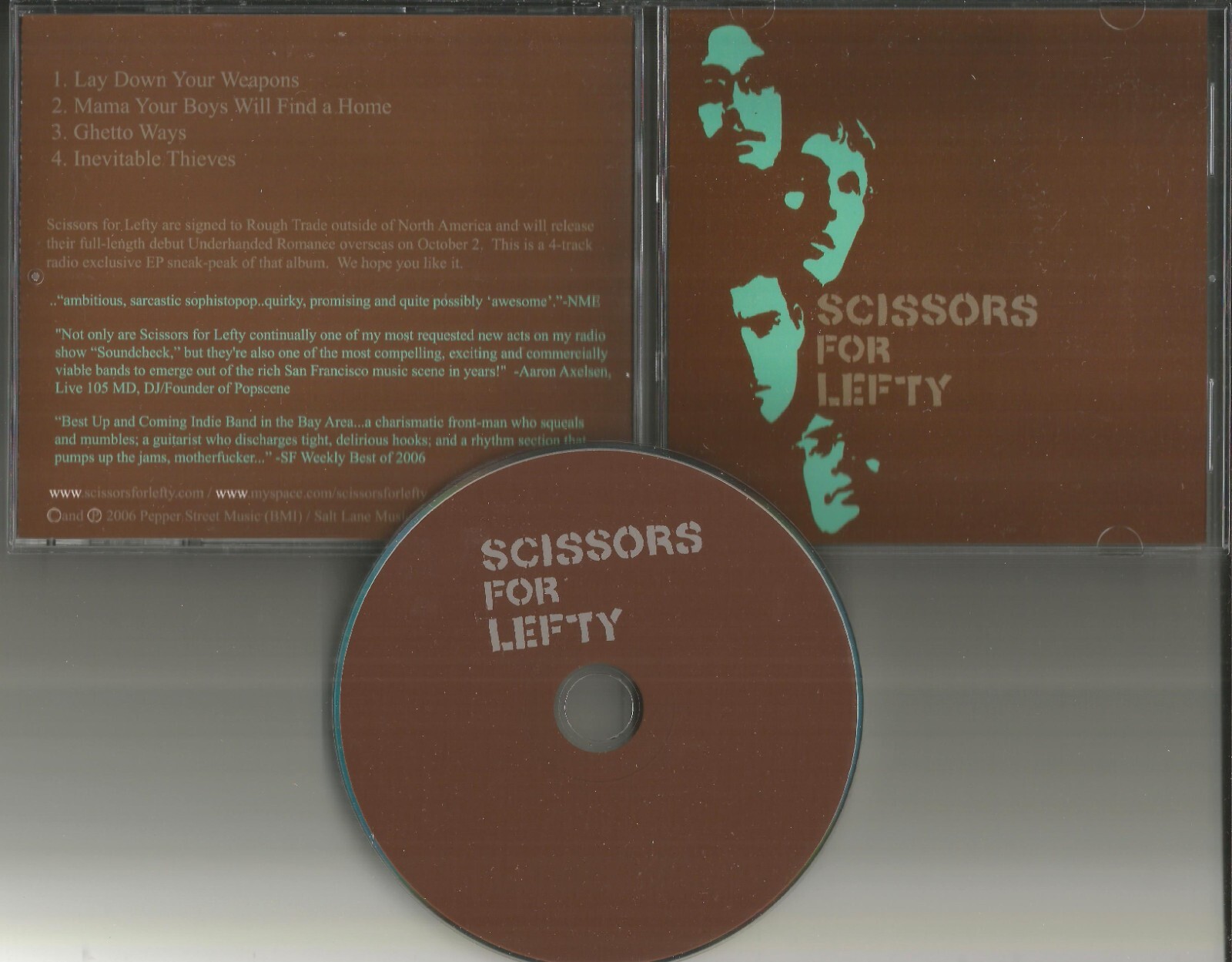 SCISSORS FOR LEFTY Ultra Rare 2006 SAMPLER 4TRX PROMO Radio DJ CD single MINT-image