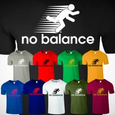 No Balance Mens T-Shirt New Funny Running Motivation Success Gifts Causal Tee
