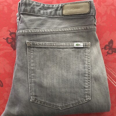 Lacoste F4712 W31 L26 grau grey Damen Jeans Hose Denim Designer Mode Retro VTG