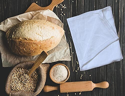 Dish Towels for Kitchen, Flour Sack Lint Free Soft  Cotton - Large 28x28 18/Pk