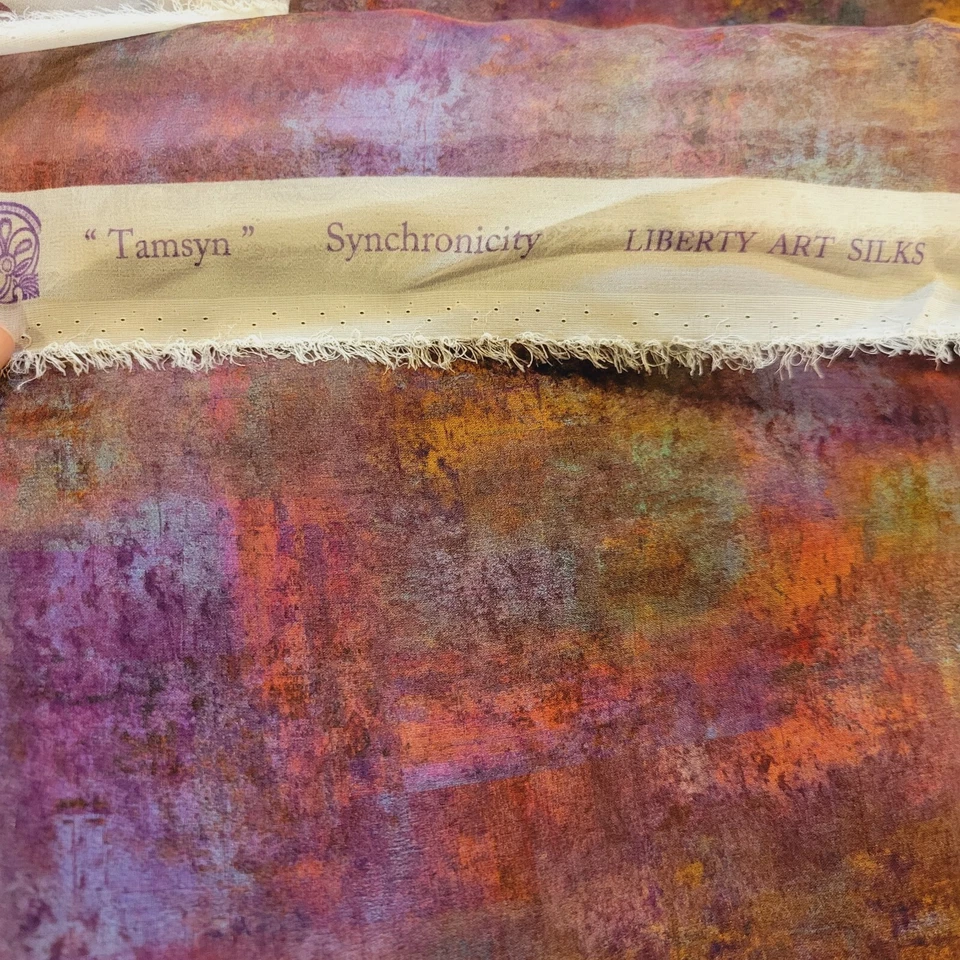 Liberty of London SILK GEORGETTE - "Tamsyn" Mottled Colors - So Pretty!! - Image 4 of 4