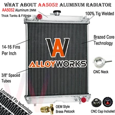 Aluminum Radiator Fits Kubota KX121-3 KX161-3 U45-3 U45-3ST KX121-3ST RD41142300