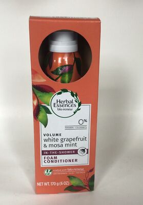 NEW HERBAL ESSENCES White Grapefruit/Mosa Mint In-The-Shower Foam Conditioner