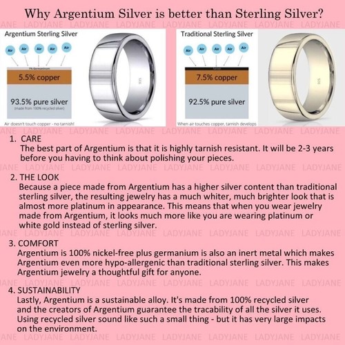 Fabulous Unique Design Half Hoop Earrings For Men In Pure 935 Argentium Silver - Picture 3 of 6