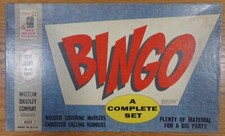 1960 WOOD PIECE BINGO GAME MILTON BRADLEY 4002 100 COMPLETE