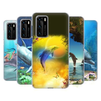 OFFICIAL SIMONE GATTERWE DOLPHINS SOFT GEL CASE FOR HUAWEI PHONES 4