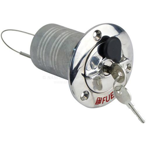 Deck Filler Fuel 90 Degree Straight 316 Stainless 38mm Filler Lockable With Key - Bild 2 von 5