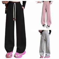 Kids Girls Sweatpants Straight Trousers Hiking Pants With Pockets Jogger Sport