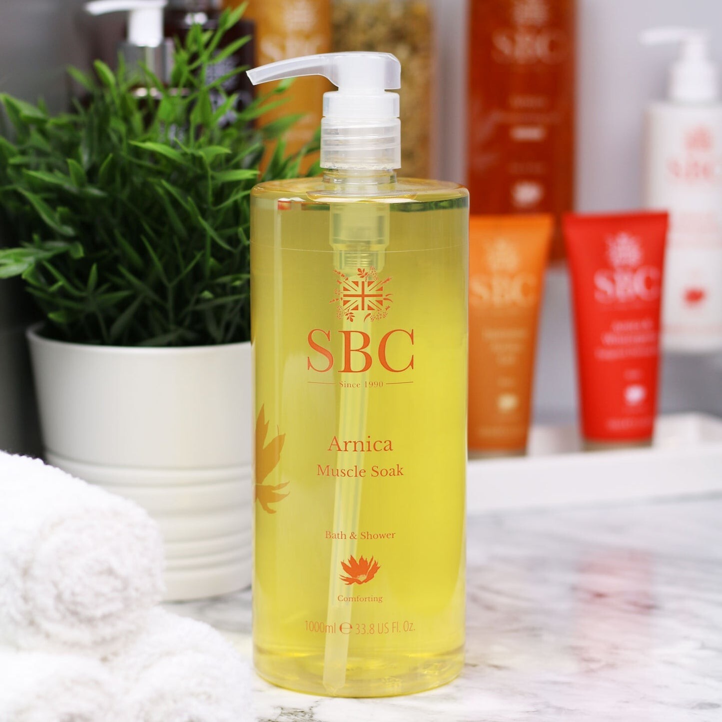 SBC 🍂 Arnica Muscle Soak with pump 1000ml NEW FAST FREE ⚡🚚