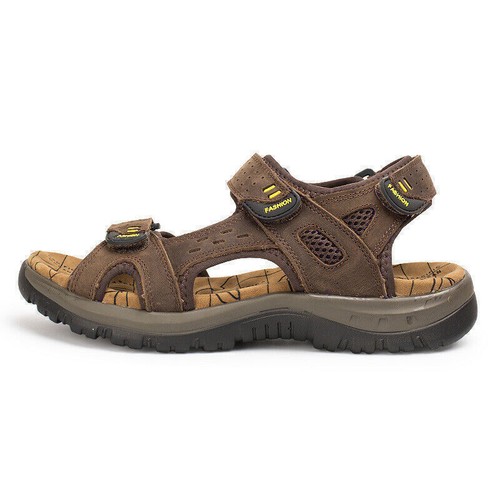 Neu Herren Sport Sandalen Sommer Trekkingsandalen Leder Outdoor Sommer Freizeit- - Bild 13 von 18