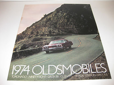 1974 OLDSMOBILE MODELS SALES BROCHURE NOS CUTLASS DELTA NINETY EIGHT OMEGA WAGON
