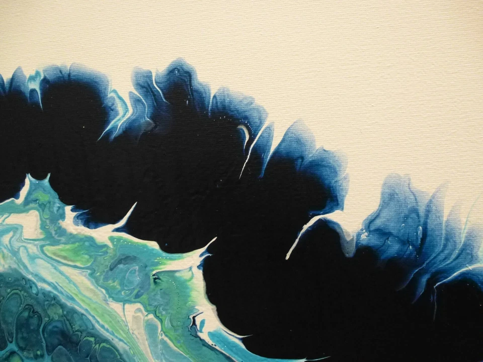 Gemälde Acryl original Abstrakt Malerei HANDGEMALT auf Leinwand 50 x 70 cm - Bild 4 von 4