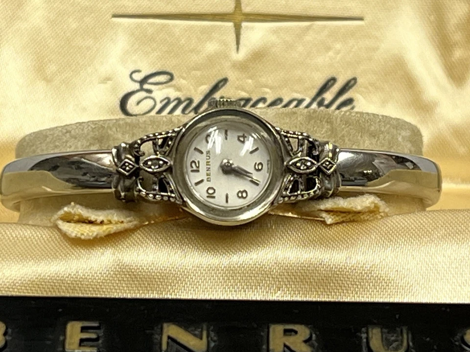 Vintage Benrus Embraceable 10k GF Watch With Small Diamonds - Working Condition! — 第 4/4 张图片
