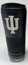 Indiana Hoosiers Tumbler 24oz Stealth Black Matte Vac Sealed NCAA Official Merch