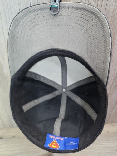 Superman Hat Ball Cap Gray Raised Embroidered Logo DC Comics Large - Picture 3 of 3