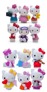 kitty figures hello mini 6pc toy gift cute