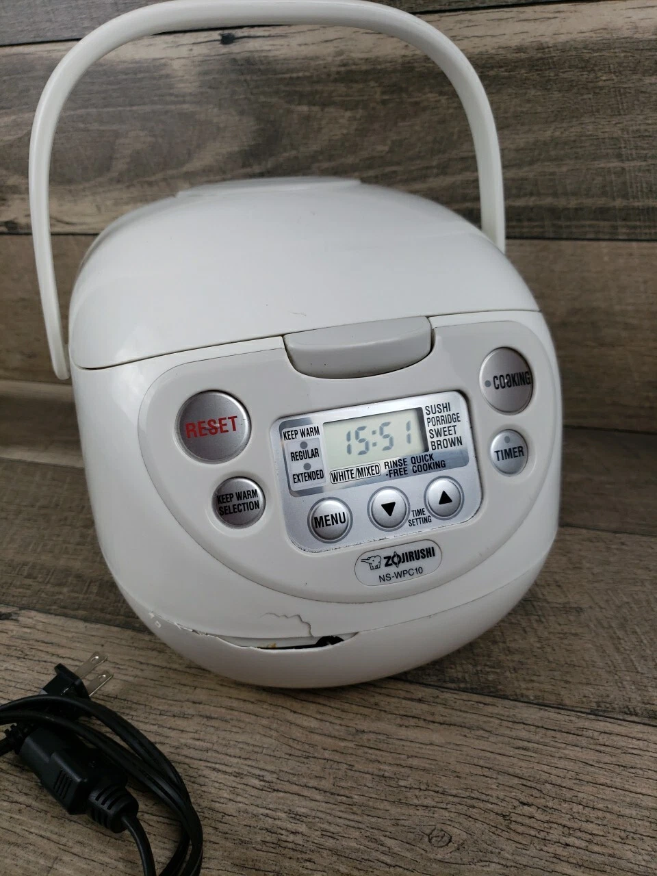 Zojirushi NS-WPC10 Rice Cooker Warmer 5.5 Cups - Tested/Works