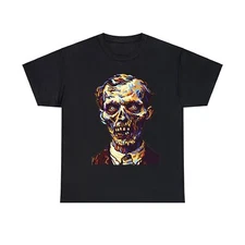 Unisex Adult Horror Zombie T Shirt Fauvist Undead Decay Tee Movie Art Tee Scary