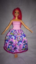 Barbie Curvy Kleid Puppen Prinzessin Ballkleid Kleidung Disney Schloss Muster #H