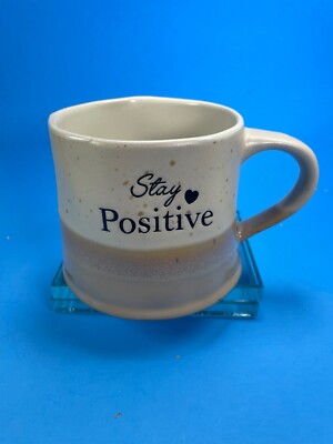 Stay Positive Coffee Mug Spectrum Designz 17oz 2017 Two Tone Large Heavy Cup c46