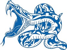 Snake Bite Fang Tribal Car Truck Window Laptop Vinyl Decal Sticker