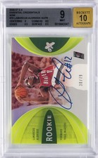 2006-07 E-X ESSENTIAL CREDENTIALS NOW,  AUTO /79 #79 LAMARCUS ALDRIDGE BGS 9