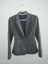 Express Women's Gray Blazer Size 0 Single-Breasted One-Button Notch Lapel
