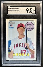 2018 Topps Heritage Shohei Ohtani Rookie RC #600 Angels SGC 9.5