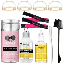 Lace Wig Glue Kit Lace Front Glue Kit for Wigs, Strong Hold Adhesive for Wigs an