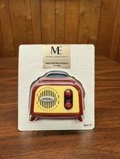 New Vintage Red Radio Mini Retro FM Hi-Fi Sound Auto Scan Pull Up Antenna