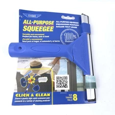 Ettore 8-Inch All Purpose Window Squeegee with Lifetime Silicone Rubber Blade