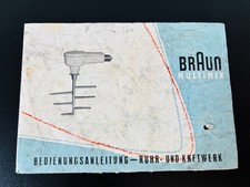 Braun Design Multimix Rühr- und Knetwerk Bedienungsanleitung 1950er