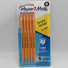 Paper Mate Sharp Writer Mechanical Pencils, 0.7mm #2 Old Yellow School