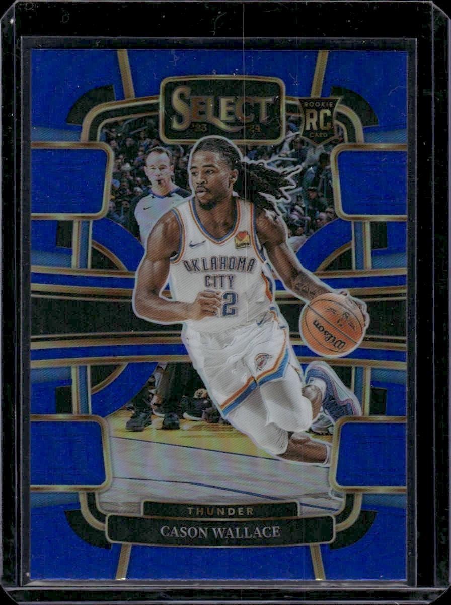 2023-24 Panini Select #88 Cason Wallace Rookie Blue Prizm Oklahoma City Thunder