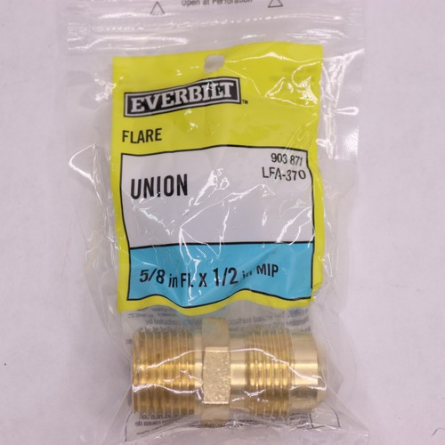 Everbilt Adapter Fitting Brass 5/8" Flare x 1/2" MIP 903871 LFA-370