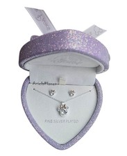 2026 Disney Parks Minnie Mouse Icon Fine Silver-Plated Necklace  Earrings Set