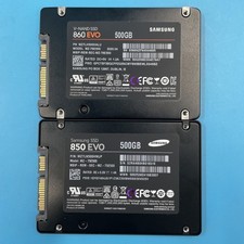 (LOT OF 2) Samsung 850/860 EVO 500GB SSD 2.5" SATA Solid State Drives