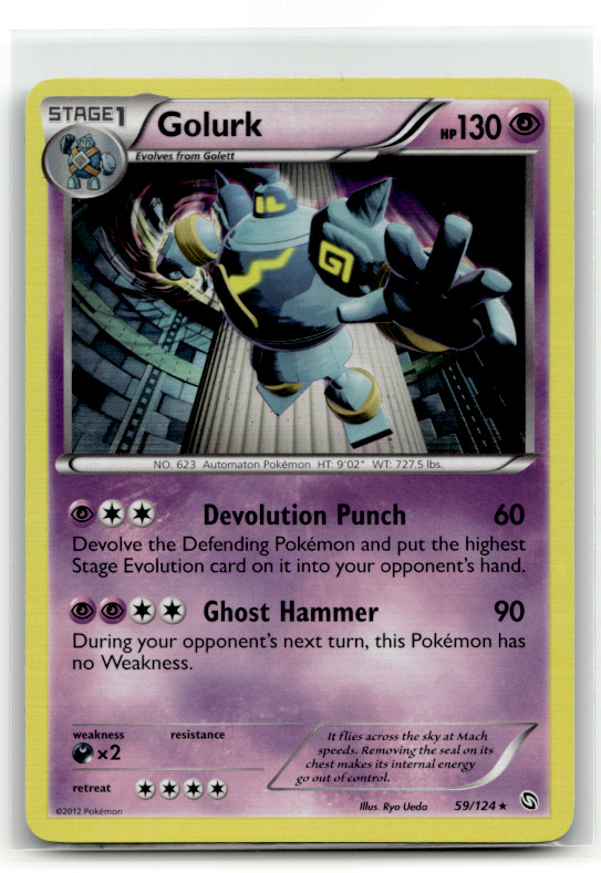 Pokemon TCG - Golurk 59/124 - Holo Rare - Dragons Exalted