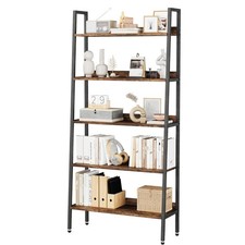 Rustic Wood Bookcase Bookshelf 5 Tier Industrial Storage Display Shelving Unit