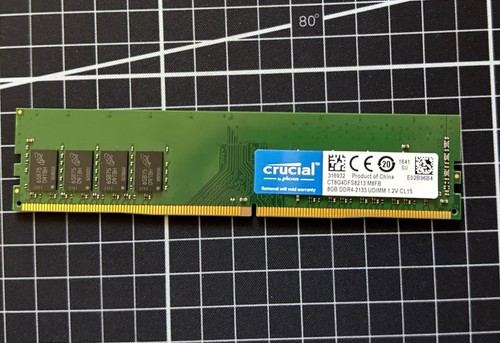 Barrette RAM Crucial 8Go (1x8Go) DDR4 2133 MHz PC4-17000 – Occasion