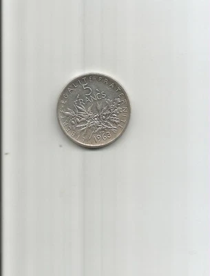 5 FRANCS SEMEUSE 1963 SILVER - Photo 1/2