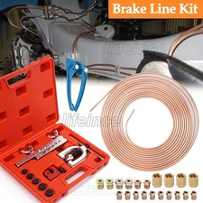 25FT 3/16 Copper Pipe Flaring Tool with Tube Bender Brake Line Pipe Repair Kit