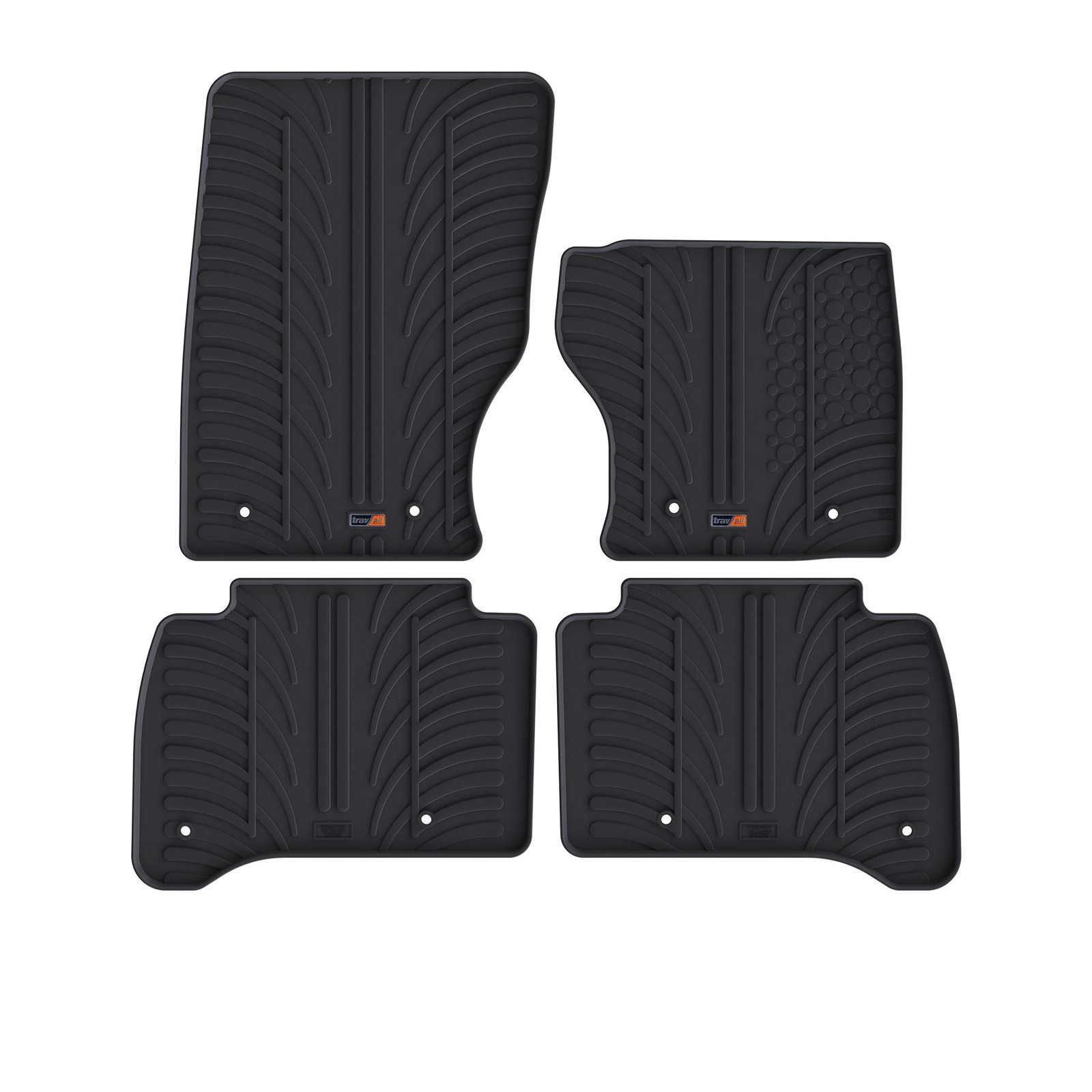 TRAVALL All Weather Floor Mats for Range Rover 2013-2018 Premium Black Rubber