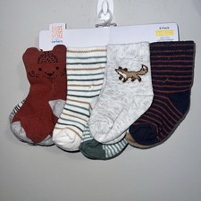 Carter  s Just One You 8 Pack 3-12 Months Baby Boy Socks Solid Stripes Brown Gray