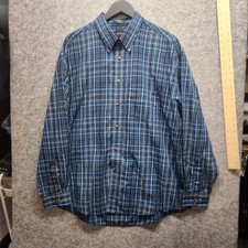 Arrow 1851 Mens Plaid Wrinkle Free Long Sleeve Button Down Shirt Size XL 17-17.5