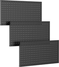 3 PCS Metal Pegboard Panels for Wall Garage Utility Tools Storage Pegboard for W