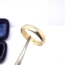 9ct Gold Band Ring Size X Hallmarked 9ct Yellow Gold 5mm Wedding Band